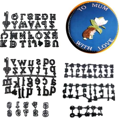 New English Letters Number Cookie Cutting Moulds Cake Mold Fondant Mold Biscuit Plastic Cutter Diy Decoration Bakeware Tools