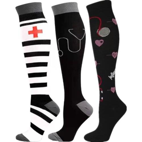 New Compression Socks Fit For Medical Edema Diabetes Varicose Veins Pregnancy Nursing Hiking Crossfit Compression Stockings Gift