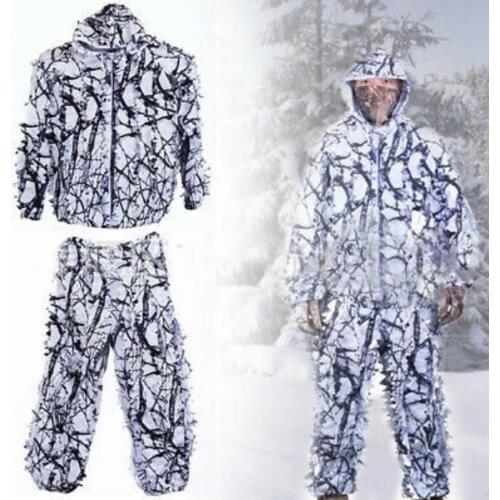 Hunting Clothes New 3D Leaves Tree Ghillie Suits Sniper Camouflage