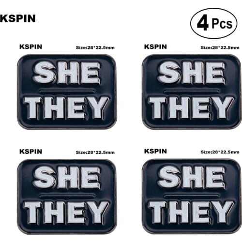 SHE RHEY Lapel Pin Flag badge Brooch Pins Badges 4Pcs a Lot