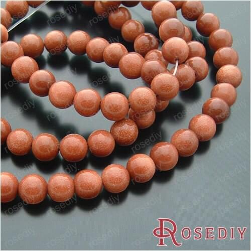 Wholesale 8mm Round Natural Golden Sandstone Beads Diy Jewelry Findings Accessories Roughly 48 pieces(JM5458)