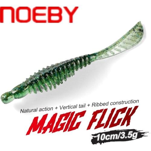 NOEBY S3115 Soft Lures 12Pcs 100mm 3.5g Fishing Lure Silicone Soft Bait Isca Artificial Worm Bass Swimbait Carp Fishing Tackle