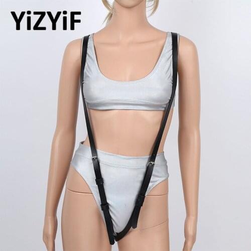 Unisex Steampunk Gothic Harness Straps Clubwear PU Leather Leather Adjustable Body Shoulder Harness Belt Party Cosplay Costume