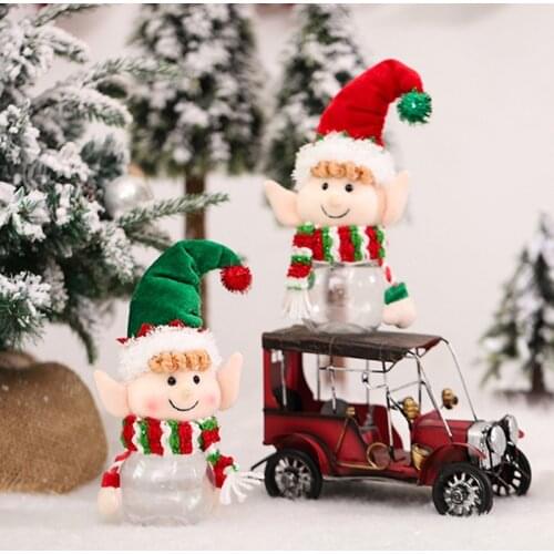 Christmas Elf Gift Bags Candy Jar Storage Bottle Bag Sweet Christmas Candy Bag Boxes Child Kids Gifts New Year 2022 Navidad Noel