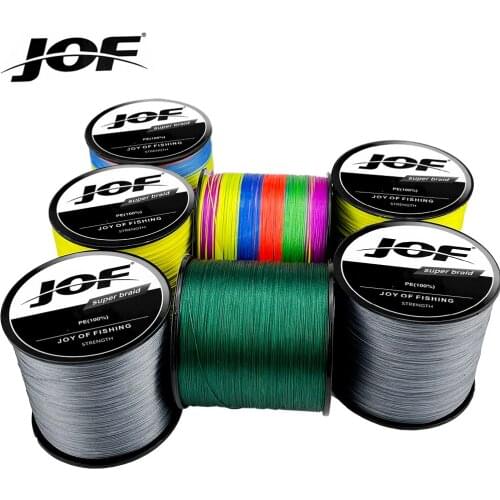 JOF Fishing Line 9 Strands 500M PE Braid Abrasion Resistant Fishing Wire for Freshwater Saltwater Outdoor Fishing Gear