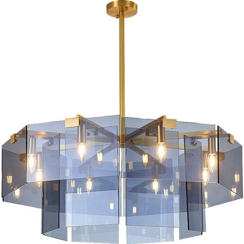 Modern Creative Pendant Light Metal Glass Handing Lamp For Restaurant Home Decor Living Room Bedroom Foyer Pendant Lamps PA0664