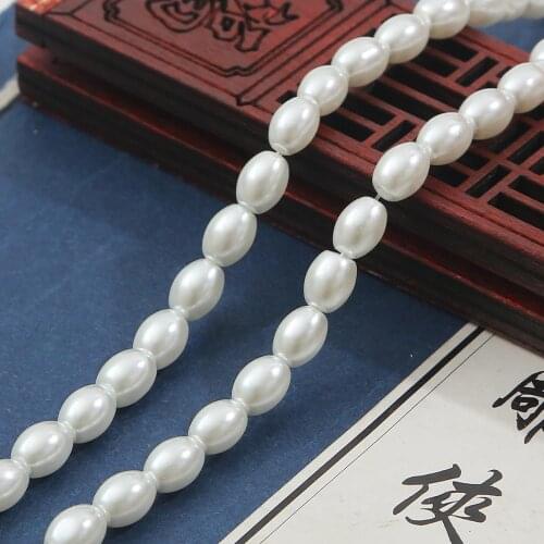 90-120Pcs/Lot Multiple size Oval Shape Glass Pearl Beads for DIY Necklace Earring Bracelet Jewelry Making