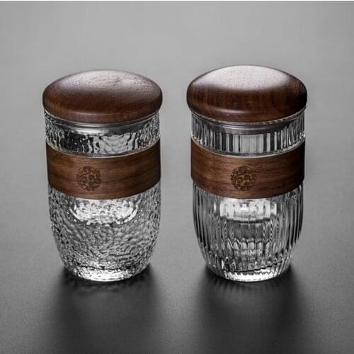 Anti-scalding Glass Travel Tea Set Single Elegant Cup Portable Tea Separation Quick Guest Cup Tea Cup Glass Tea Strainer 350ml