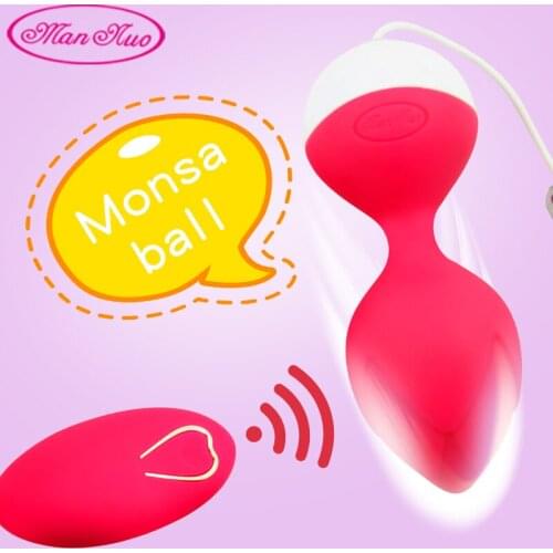 Man Nuo Vaginal Balls Wireless Remote Control Vibrating Egg Sex Toy for Women Vagina Tighten Massage Exercise Female Kegel Ball