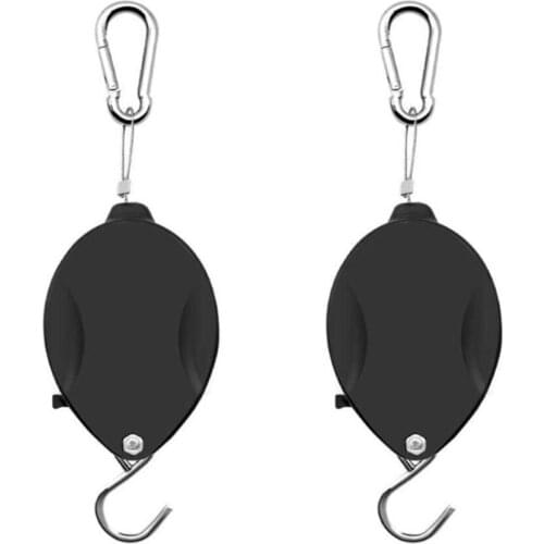 Hanging Plant Hanger Birds Feeder Black Feed Easy Reach 2pcs Pulley Water Garden Baskets Pots Retractable Basket