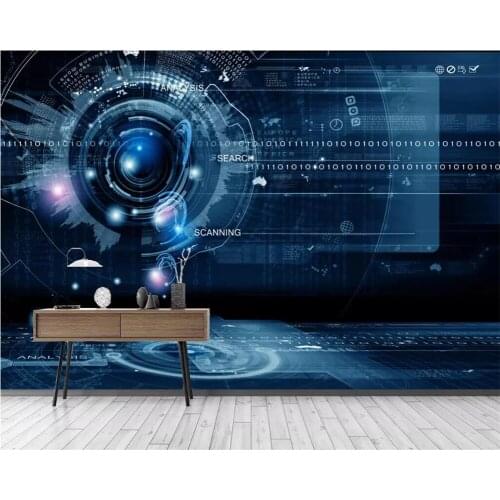 Wellyu Custom wallpaper 3d large murals modern abstract technology geometric papel de parede tooling TV background wall paper 3D