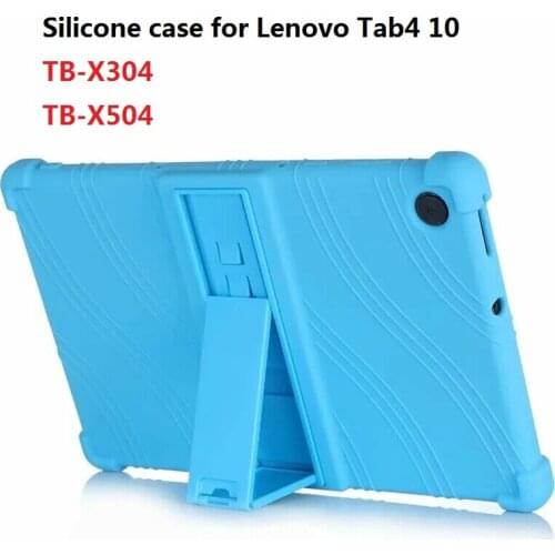 Protective case For Lenovo tab 4 10 TB-X304F TB-X304N TB-X504 Silicone Cover For Tab4 10 TB-X304 Stand holder