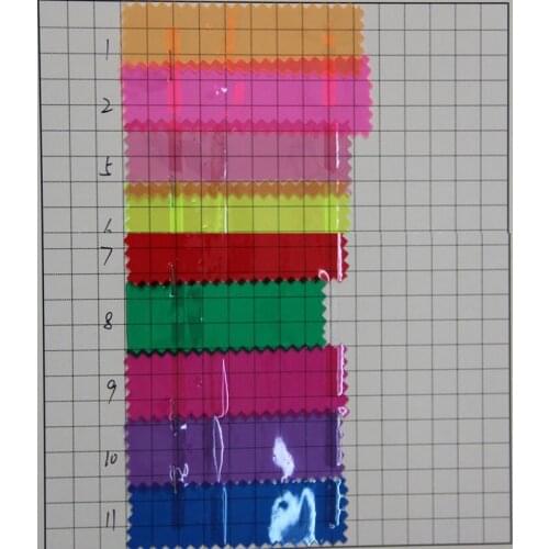 0.25mm thin quality colored transparent PVC fabric soft transparent plastic