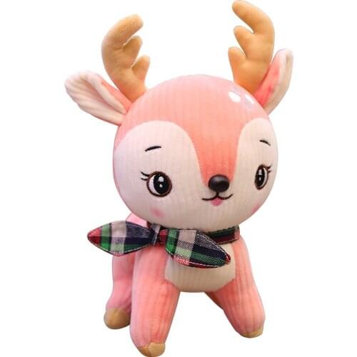 1 pcs Cute Simulation Animal Plush Toy Soft Pillow Kawaii Deer Doll Kawaii Giraffe Children Baby Kid Birthday Gifts