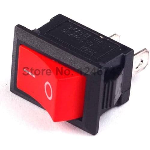 10PCS RED 10*15mm SPST 2PIN ON/OFF Boat Rocker Switch 3A/250V Car Dash Dashboard Truck RV ATV Home