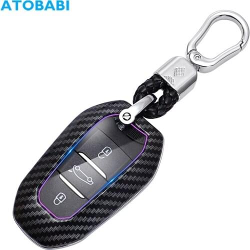 ABS Car Key Case For Peugeot 308 3008 5008 DS DS4 DS5 Citroen C4 Grand Picasso Keychain Holder Smart Remote Fobs Protector Cover