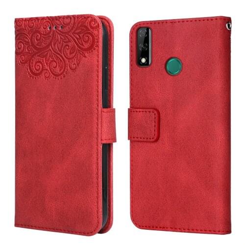 For Huawei Y8s Flower Embossing Case JKM-LX1 JKM-LX2 JKM-LX3 6.5'' Wallet Flip Leather Case for Huawei Y8S Cover