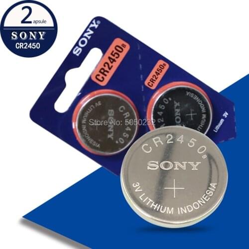 2PCS/LOT New Original Sony CR2450 CR 2450 3V Lithium Button Cell Battery Coin Batteries For Watches,clocks,hearing aids