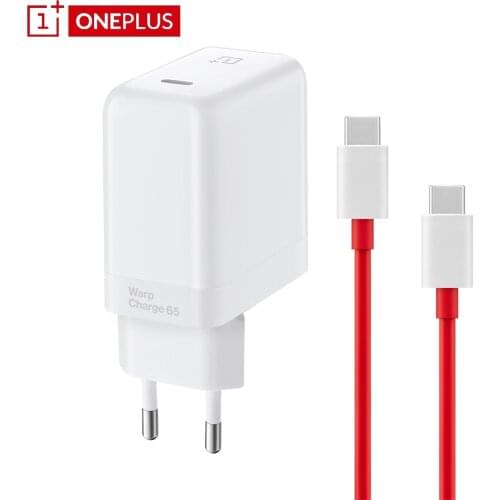 Original Oneplus Warp Charge 65w Power Adapter EU Plug Quick Charger 65 w Type C To Type C Cable One Plus 9 pro 9R 8T nord n100