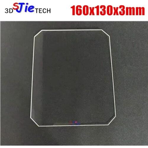160x130x3mm Borosilicate Glass Plate Corner Cut for Monoprice MP Select Mini 3D Printer parts