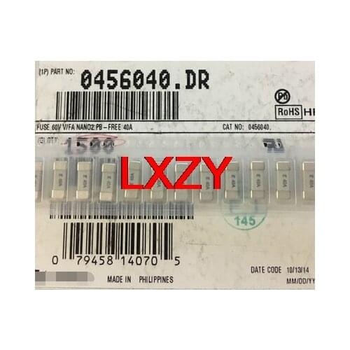 Free Shipping 10pcs/LOT 0456040.DR Surface Mount Fuses 125V V/FA NANO2 40A
