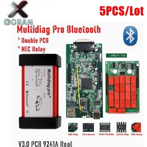 5PCS TCS PRO DS150cdp TCS MD PRO 2017.R3 V3.0 NEC relays GEZ obd2 Diagnostic Tool green double PCB Real 9241A BT/USB EU Stock