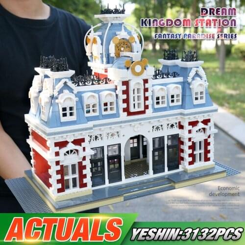 MOULD KING 11004 Streetview Building Blocks The MOC The Station of The Creamland Assembly Model Bricks Kids Christmas Gifts Toys