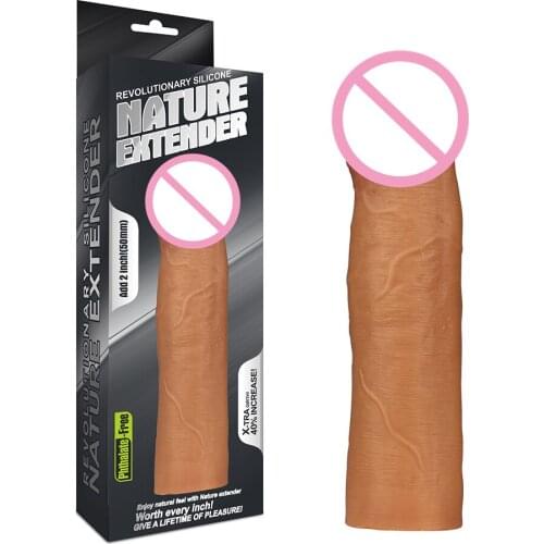 Penis sleeve Super soft silicone extender condom reusable condoms sex products sex Toy for men