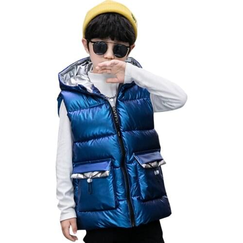 Boys Warm Vest Winter Boys Thicken Waistcoat Kids Outerwear Vest Children Teens Jackets Vest For Boy 6 8 10 12 14