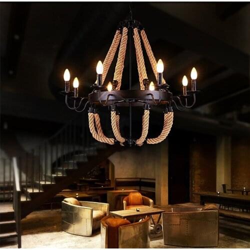 Vintage pendant lights For home industrial lighting bedroom restaurant Lamparas de techo colgante wrought iron pendant lamp