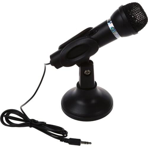 Omnidirectional Laptop PC Computer 3.5mm Network Stand Mini mini phone Mike Black