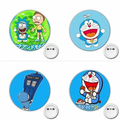 Japan anime Doraemon Cosplay Badge Cartoon Brooch Pins for Button Clothes Accessories Backpacks bags Badges 1pcs