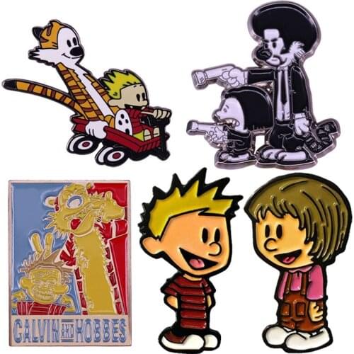 Funny Comic Cat Lapel Pins Backpack Jeans Enamel Brooch Car Pin Women Fashion Jewellery Gifts Cartoon Badges