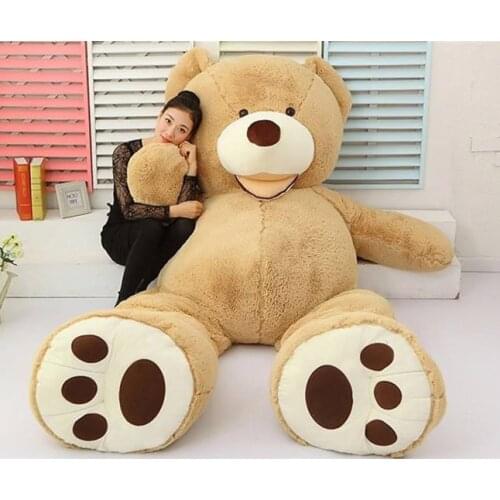 [ Funny ] 200cm Huge big America bear Stuffed animal teddy bear cover plush soft doll pillow cover ( without stuff ) baby toys