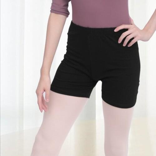 Women Black Boxer Shorts Ballet Gymnastics Clothes Elastic Dance Training Pants For Adult Cotton Spandex Practice Pants