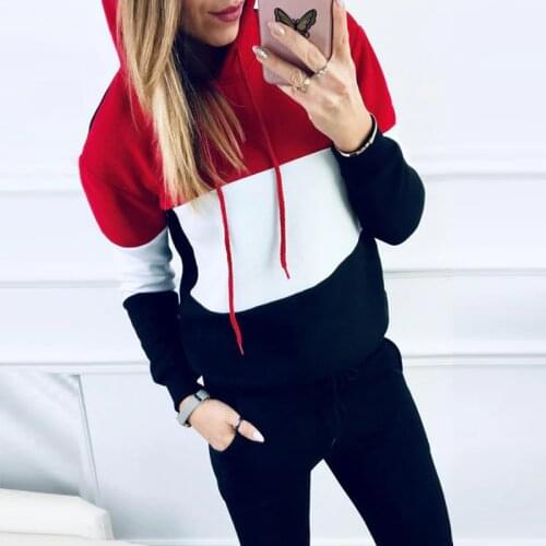 Women Thicken 2 Pcs Running Suits Hooded Pullover Sweatshirt Long Pants Autumn Winter Outdoor Keep Warm Sports Fitness Yoga Sets