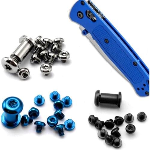 1 Set Titanium Alloy Butterfly Knife 535 Direct Fit Screws Spindle Set Custom Made Bugout Knife DIY Handle Material Parts Screw