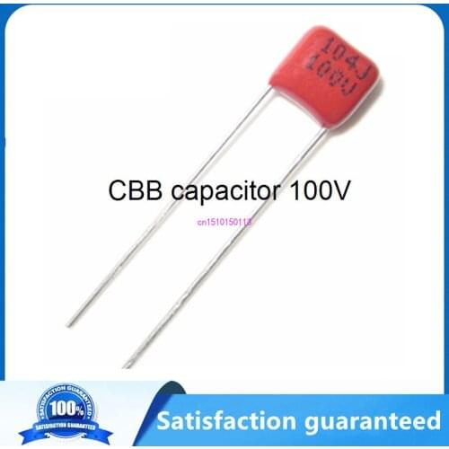 10pcs 100v 18NF 183J 100NF 0.1UF 104J 150NF 0.15UF 154J 220NF 0.22UF 224J P5MM 5MM pitch DIP CBB Polypropylene film capacitor
