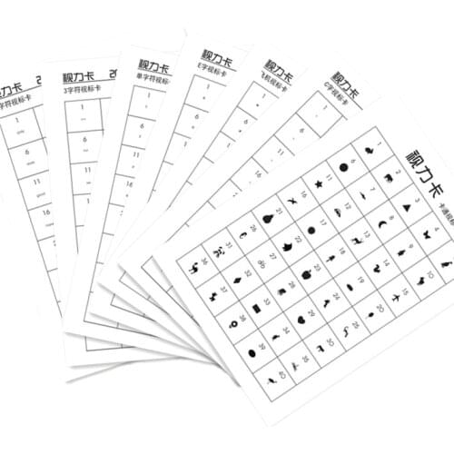 10Pcs Universal Vision Training Word Rock Card Optical Optometry Accessories