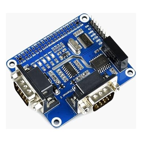 2-Channel Isolated RS232 Expansion HAT for Raspberry Pi 4/3/2/ZERO WH