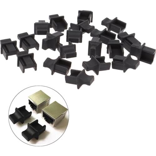 20pieces RJ45 Network Port Protective Rubber Cover Network Connector End Cap Clean protection plug