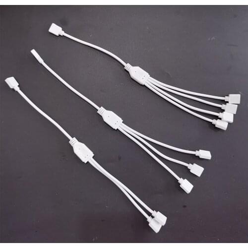 4Pin RGB Splitter Connector Extension Cable Cord Wire RGB LED Strip Lighting Connector wire for 5050 3528 RGB LED Strip Light