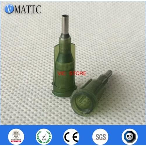 Free Shipping 100Pcs 14G 1/4'' Inch Stainless Steel Luer Lock Glue Dispensing Syringe Needle Tips Screw Needle