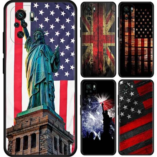 America USA Flag Mobile Phones Cover for Xiaomi Redmi Note 9S 9 4G 8 10 7 8T 9C 9A 7A 8A K40 K30 Pro Cell Phone Case Coque