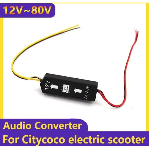 DC 12V~80V 24V Audio Converter for Citycoco Harley Modified Accessories Parts