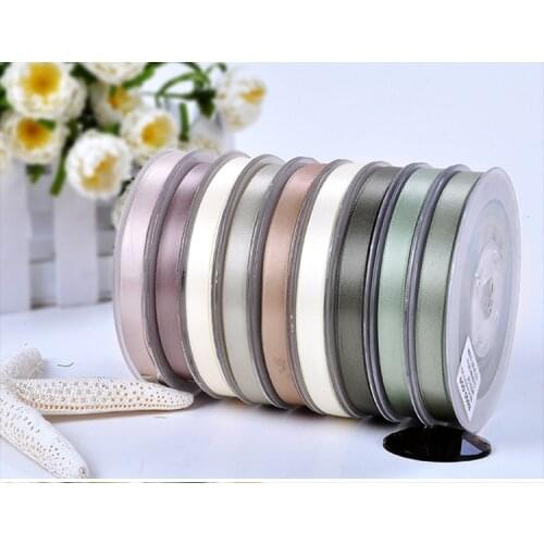 Pick Sizes 2 3 5 6 9 13 16 19 22 25 28 32 38 50 57 63 75 89 100 MM Width 100% polyester Brown Series Double Face Satin Ribbon