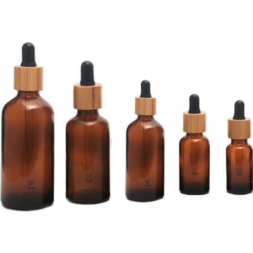 Amber Essential Oil Bottle 15ml 10ml Laboratory Dropper Bottle Glass Makeup Sub-Bottles10PCS