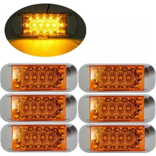 6PCS 12v/24v LED Side Marker Light Trailer Lamp LED Trailer Lights Truck LED Lights Side Marker Truck Trailer Light Waterproof