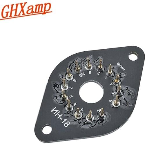 GHXAMP IN-18 Glow Tube Base Nixie Clock Socket IN-18 Valve Holder Bracket Home Audio Professional Accessories Diy 1PC