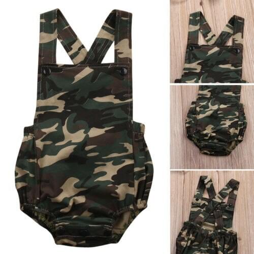Camouflage Newborn Baby Boy Girl Romper Jumpsuit Summer Clothes Outfits Sunsuit
